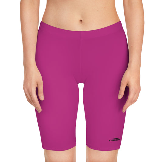 Biker style gym shorts