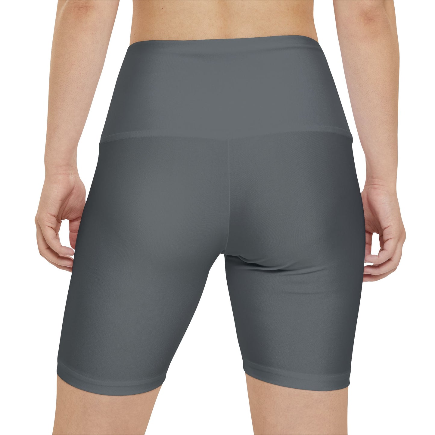 High waisted gym shorts - dark gray