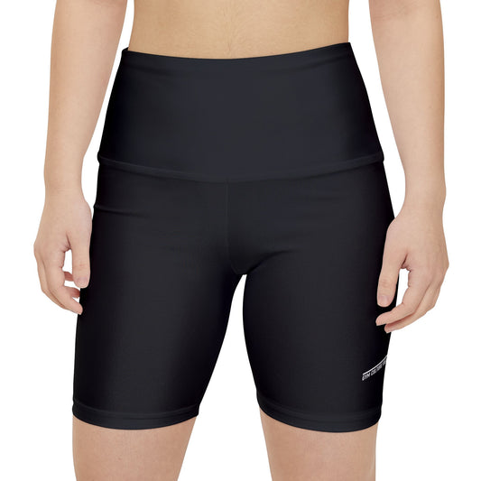 High waisted gym shorts - black