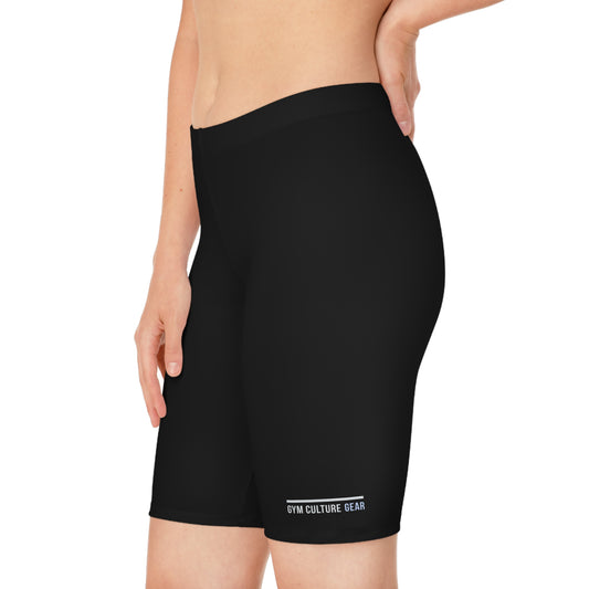 Biker style gym shorts