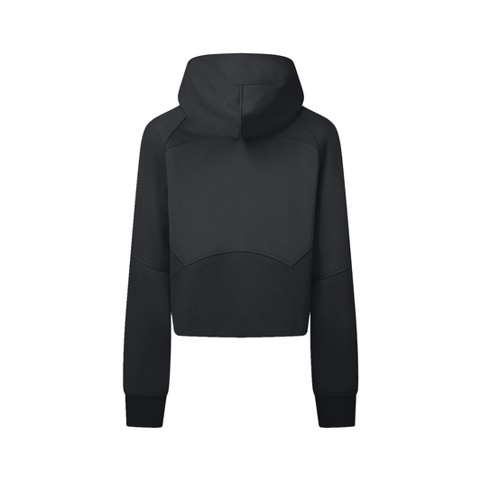 Full-zip cropped hoodie