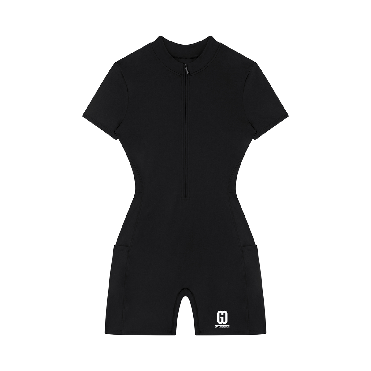Women's Quarter-Zip Short Sleeve Romper