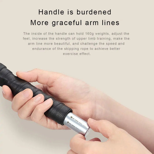 Adjustable weight jump rope