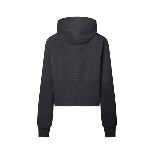 Cropped half-zip hoodie