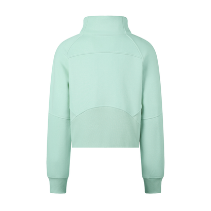 Cropped half-zip pullover