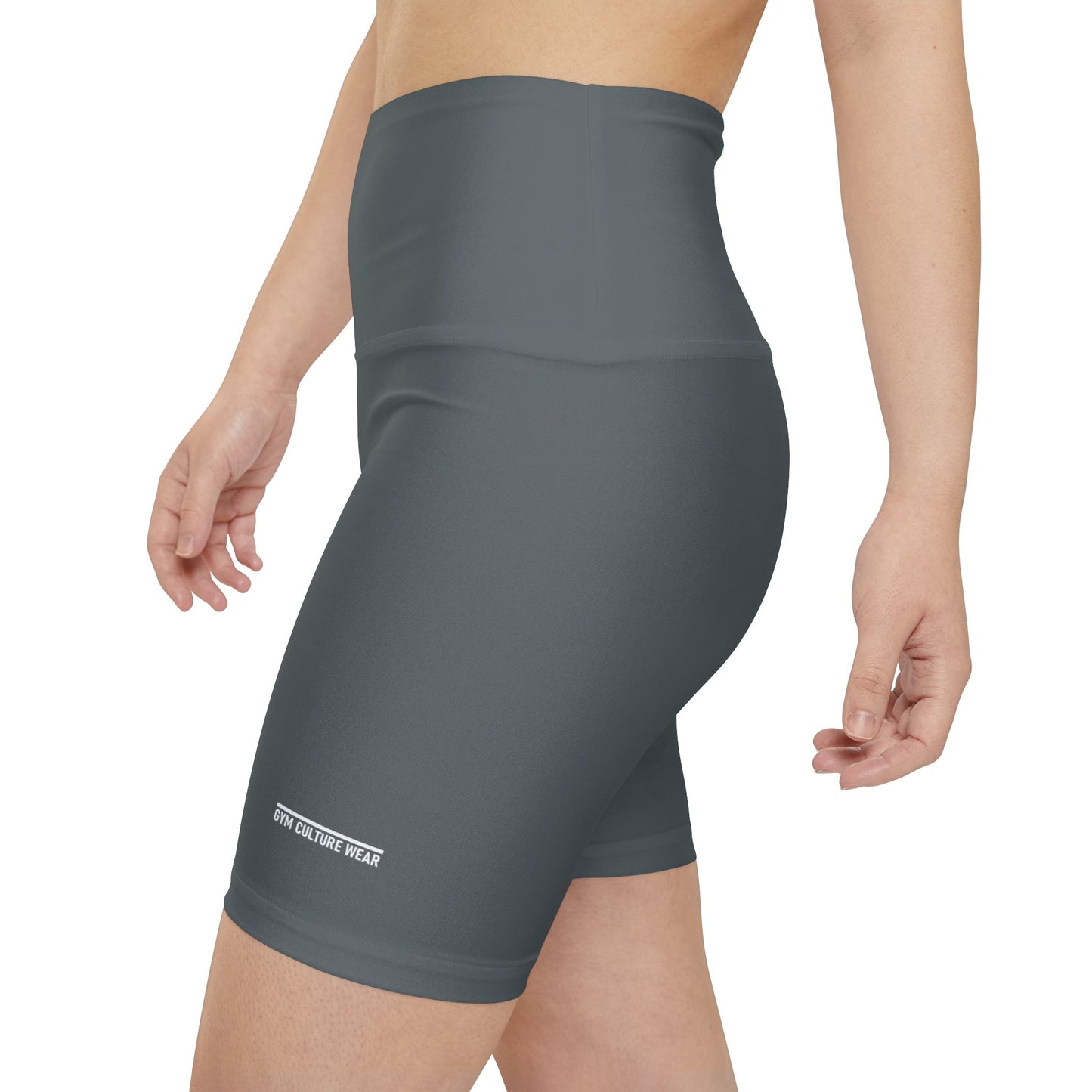 High waisted gym shorts - dark gray