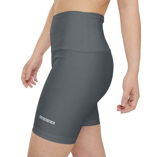 High waisted gym shorts - dark gray
