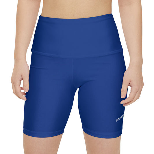 High waisted gym shorts - dark blue