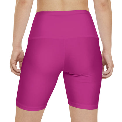 High waisted gym shorts - pink