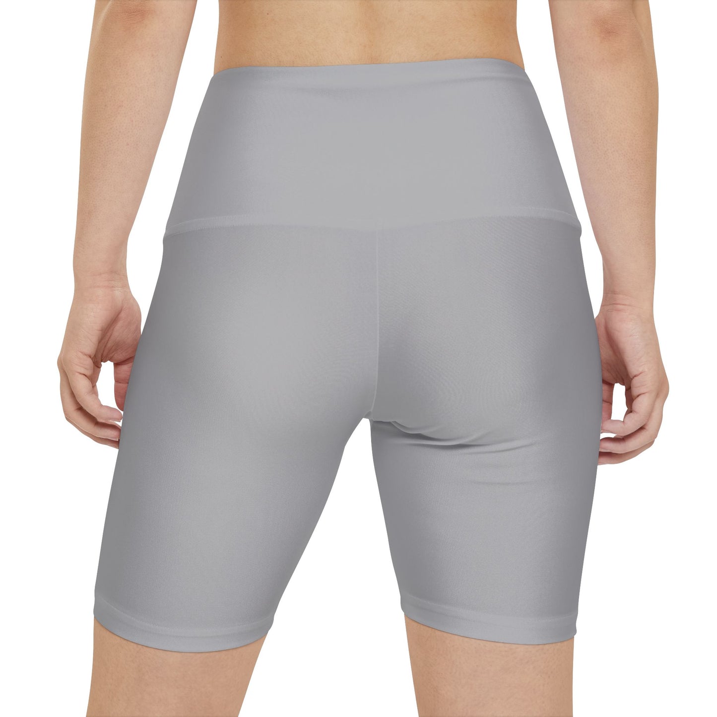 High waisted gym shorts - light gray