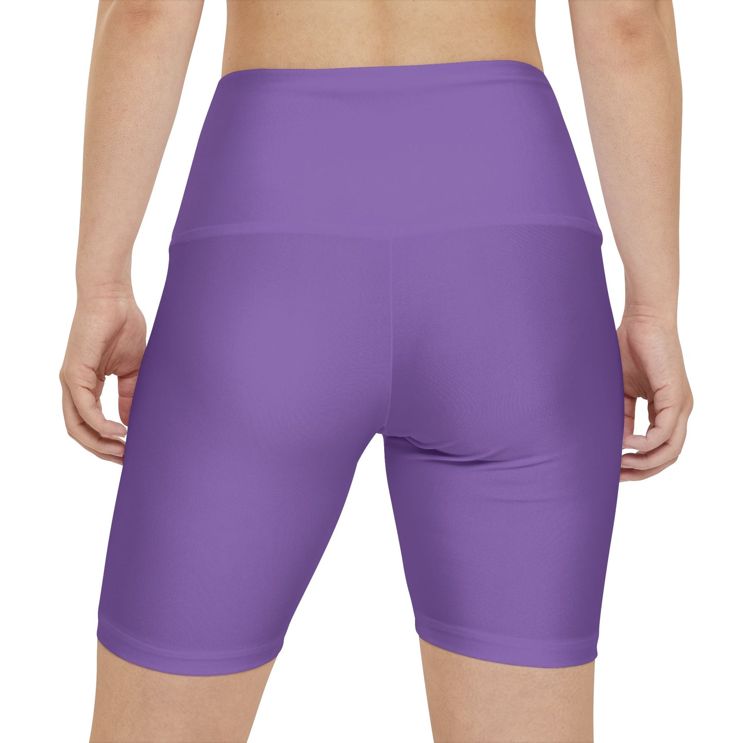 High waisted gym shorts - purple