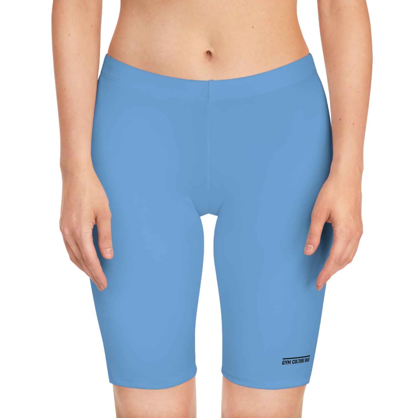 Biker style gym shorts