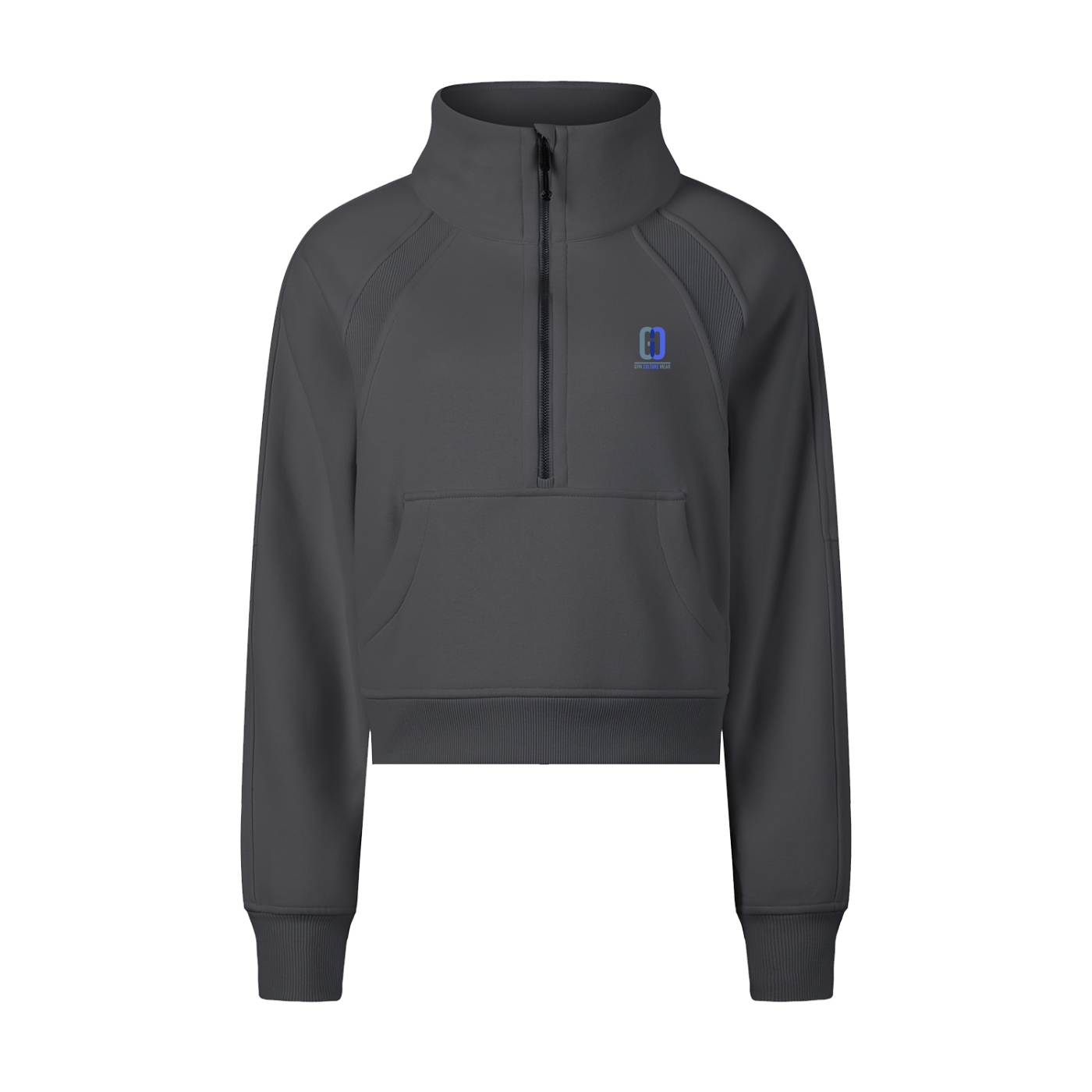 Cropped half-zip pullover – Gym Culture Wear