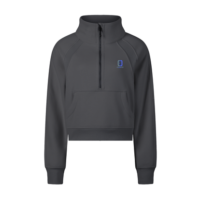 Cropped half-zip pullover