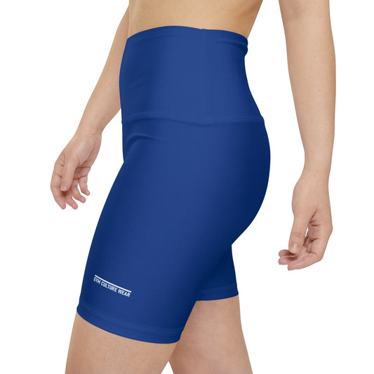 High waisted gym shorts - dark blue