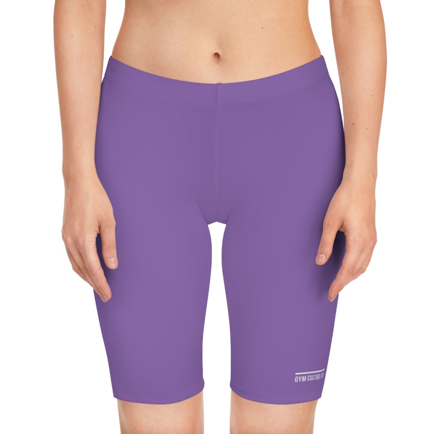 Biker style gym shorts