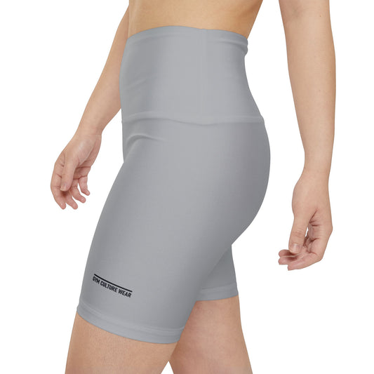 High waisted gym shorts - light gray