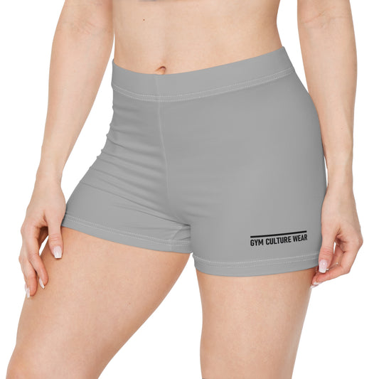 Low waisted gym shorts - light gray