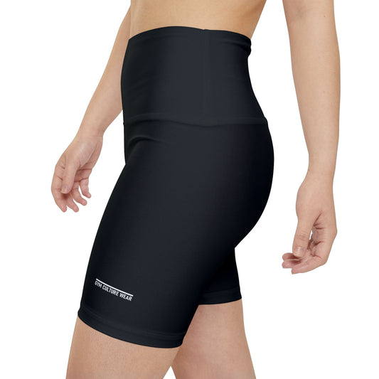 High waisted gym shorts - black