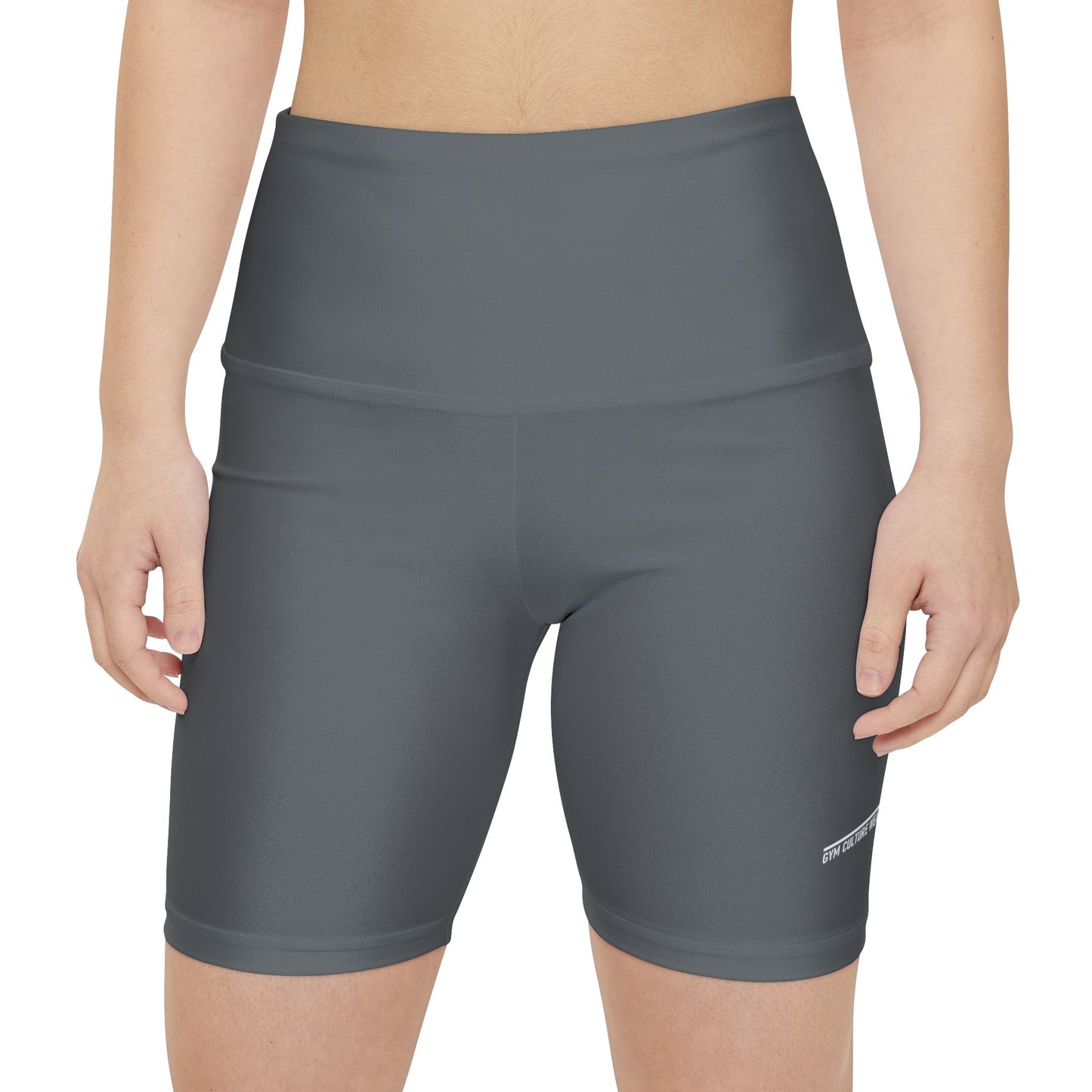 High waisted gym shorts - dark gray