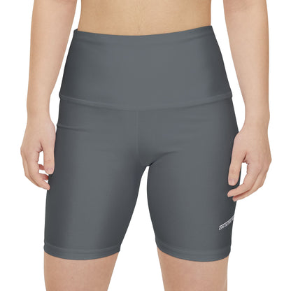 High waisted gym shorts - dark gray