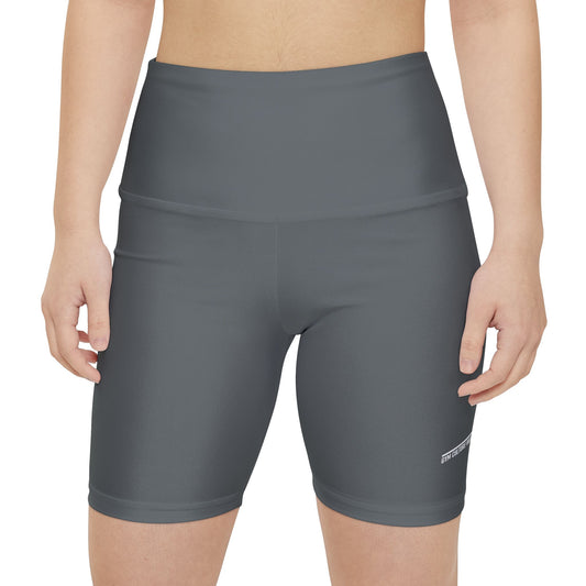 High waisted gym shorts - dark gray
