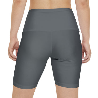 High waisted gym shorts - dark gray