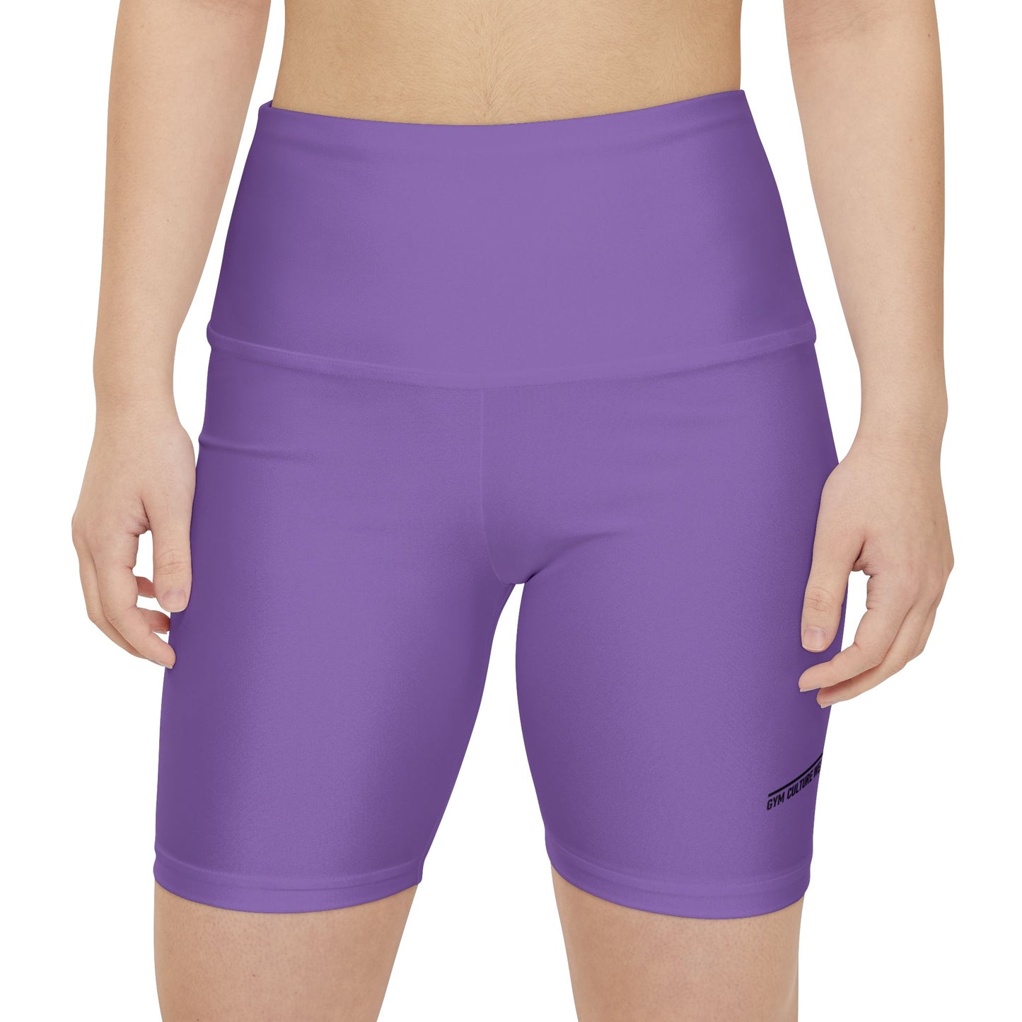 High waisted gym shorts - purple