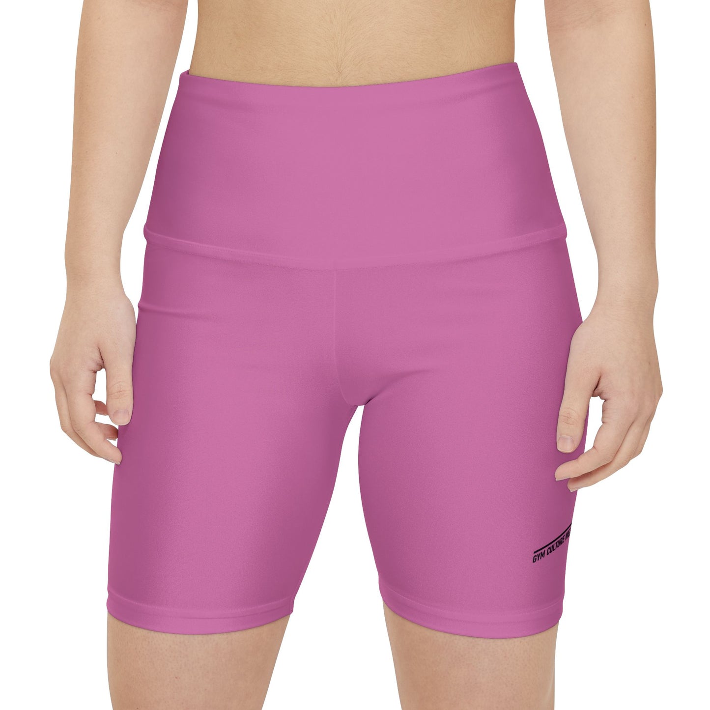 High waisted gym shorts - light pink