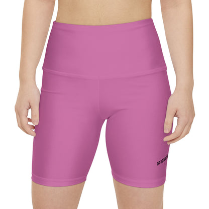 High waisted gym shorts - light pink