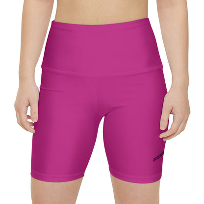 High waisted gym shorts - pink