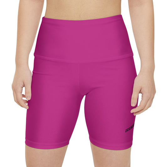 High waisted gym shorts - pink