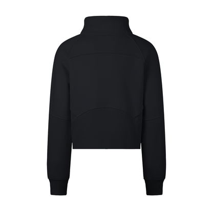 Cropped half-zip pullover