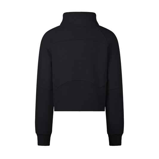 Cropped half-zip pullover