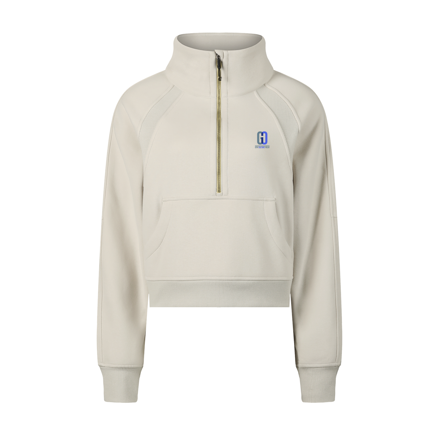 Cropped half-zip pullover