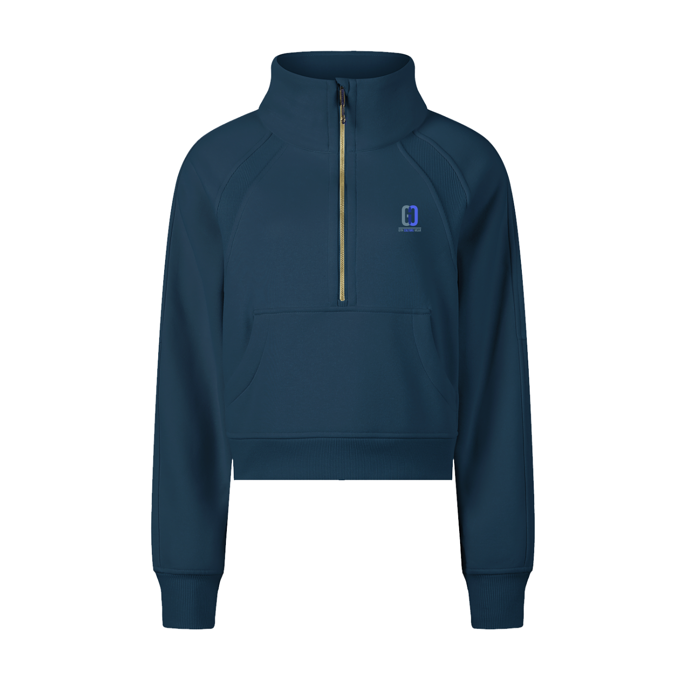 Cropped half-zip pullover
