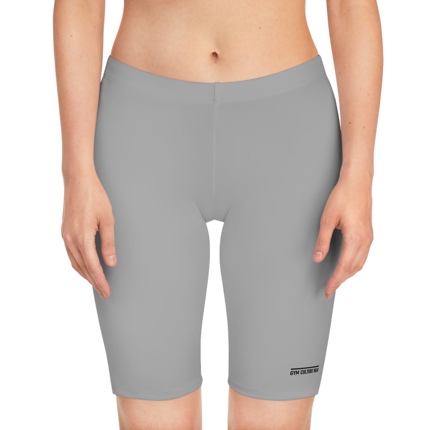 Biker style gym shorts