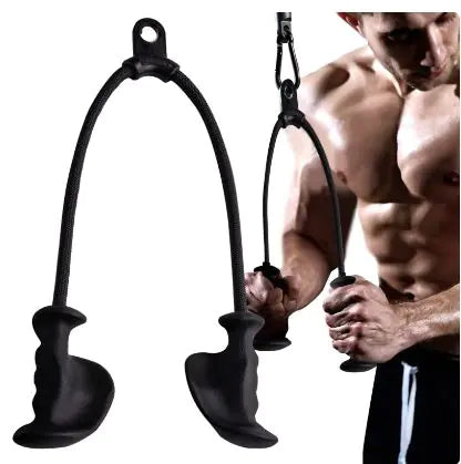 Ergonomic triceps rope