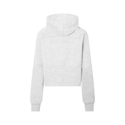 Cropped half-zip hoodie