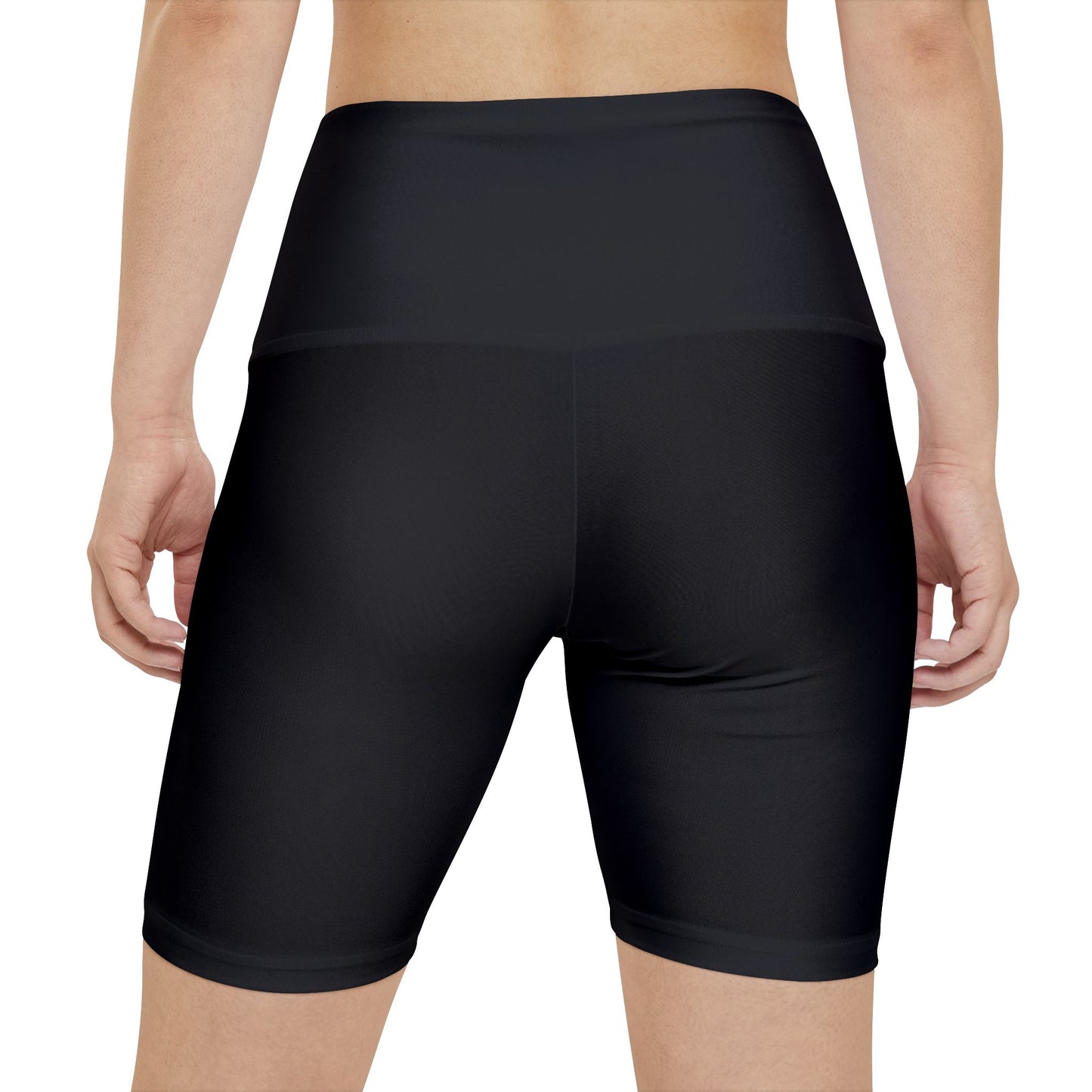 High waisted gym shorts - black
