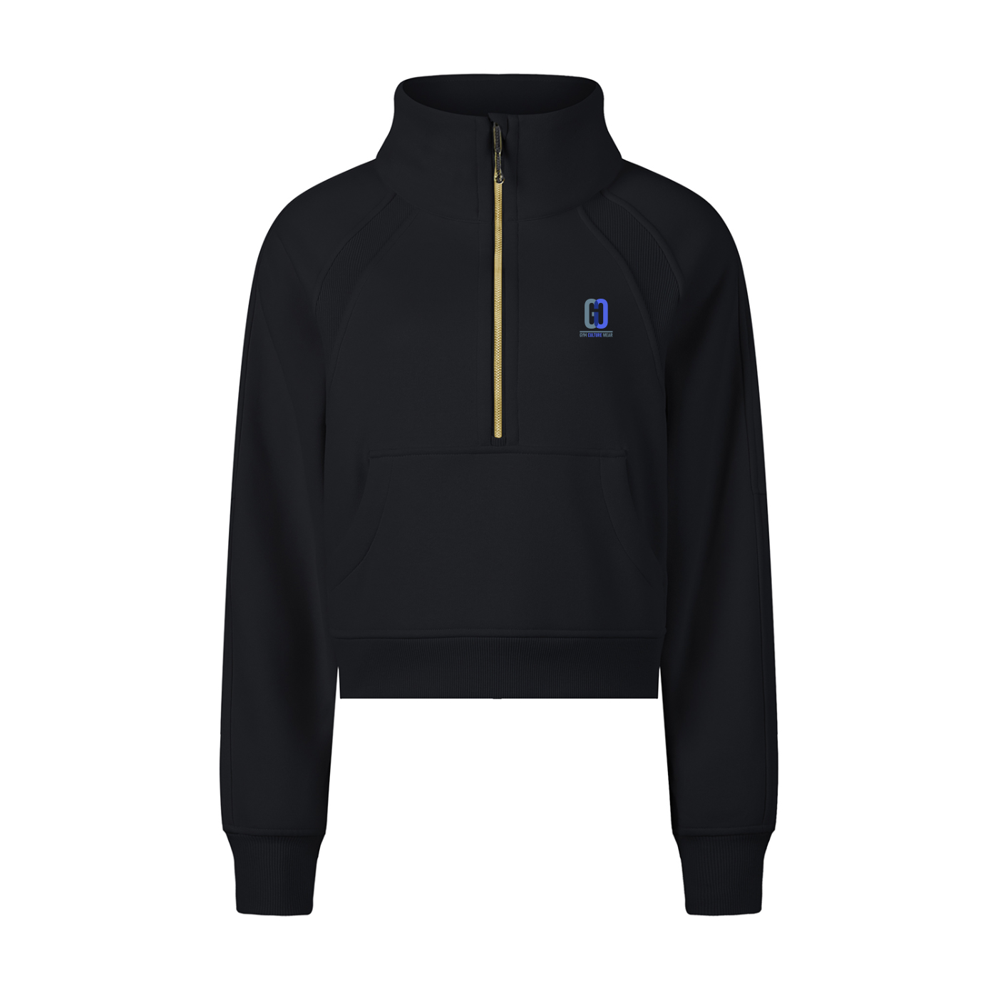 Cropped half-zip pullover