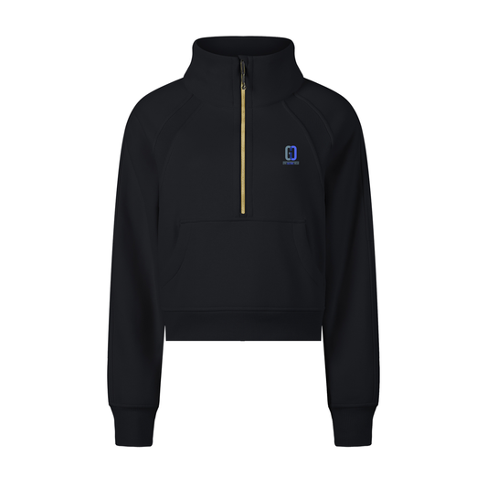 Cropped half-zip pullover