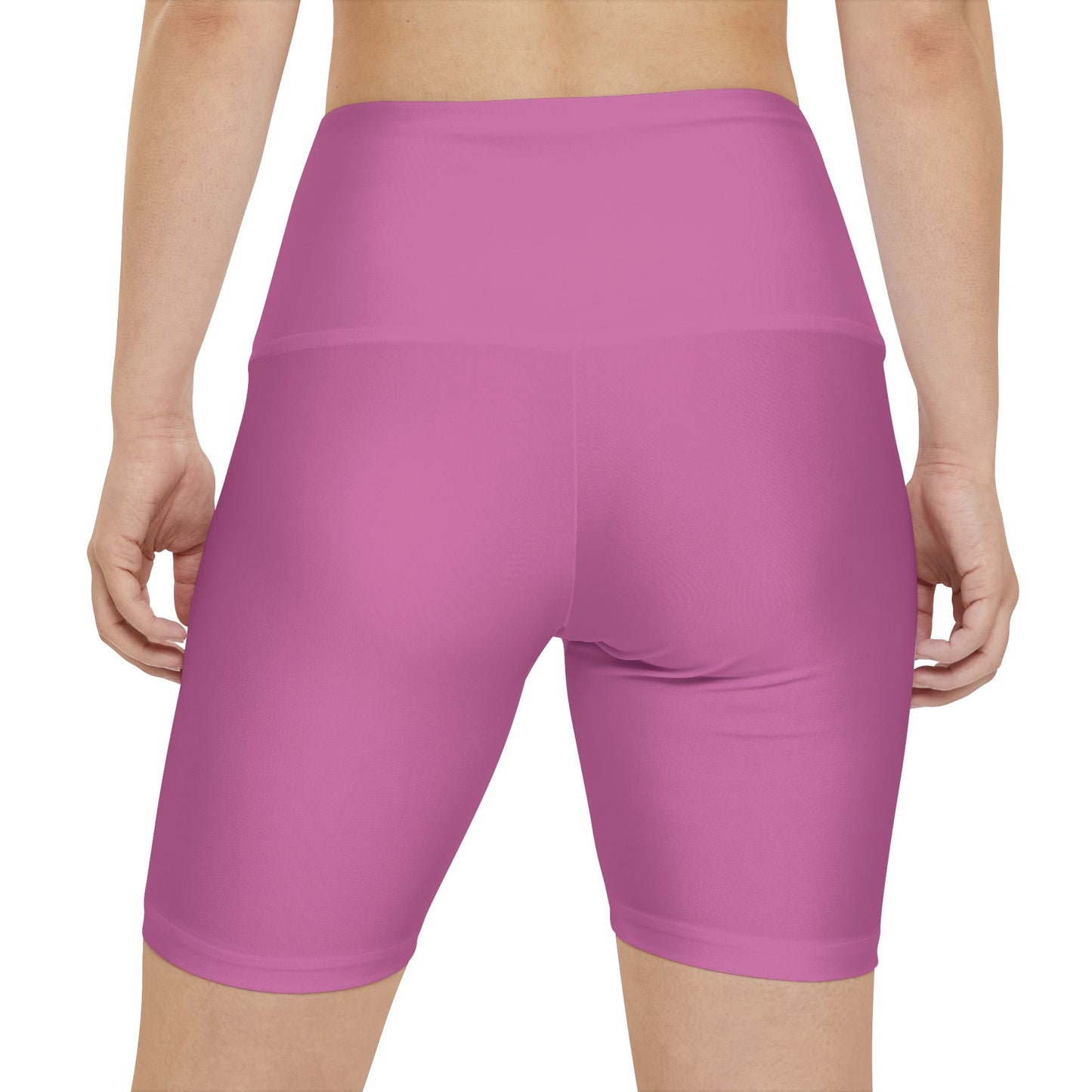 High waisted gym shorts - light pink