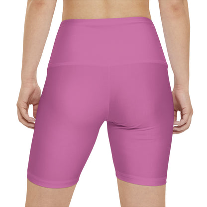 High waisted gym shorts - light pink