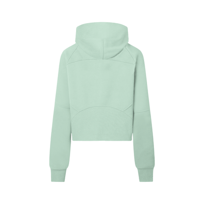 Cropped half-zip hoodie