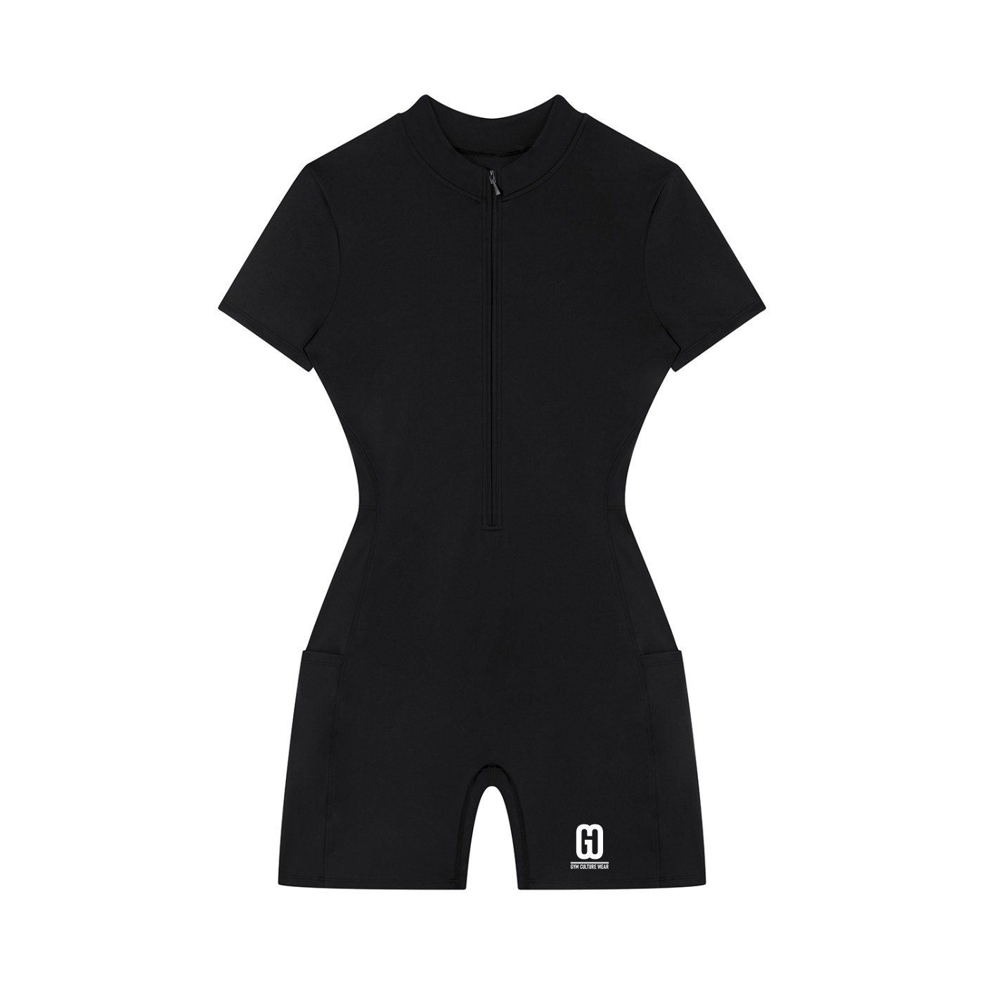 Women's Quarter-Zip Short Sleeve Romper