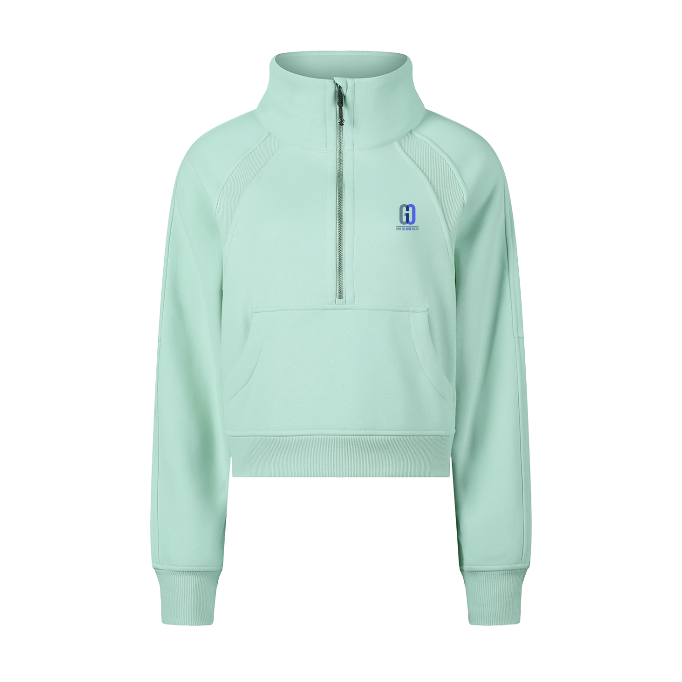 Cropped half-zip pullover