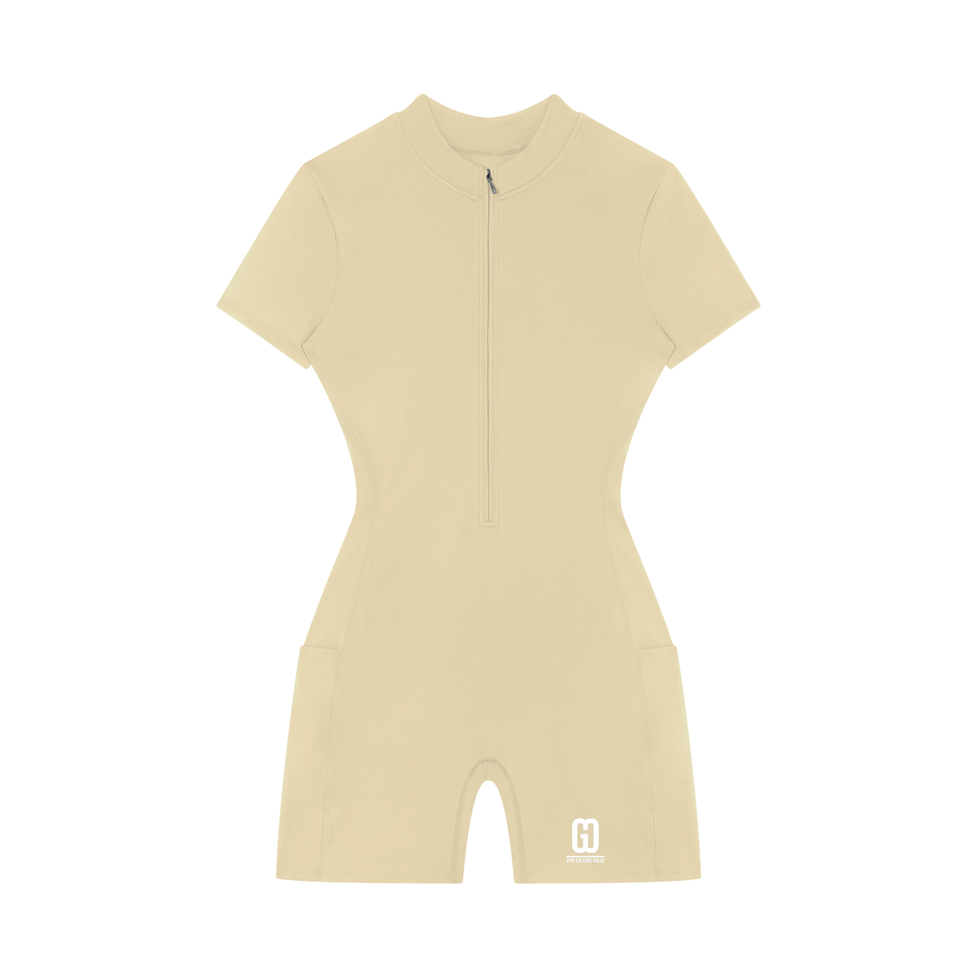 Women's Quarter-Zip Short Sleeve Romper