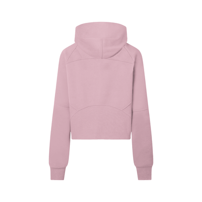 Cropped half-zip hoodie