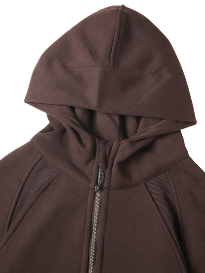 Cropped half-zip hoodie
